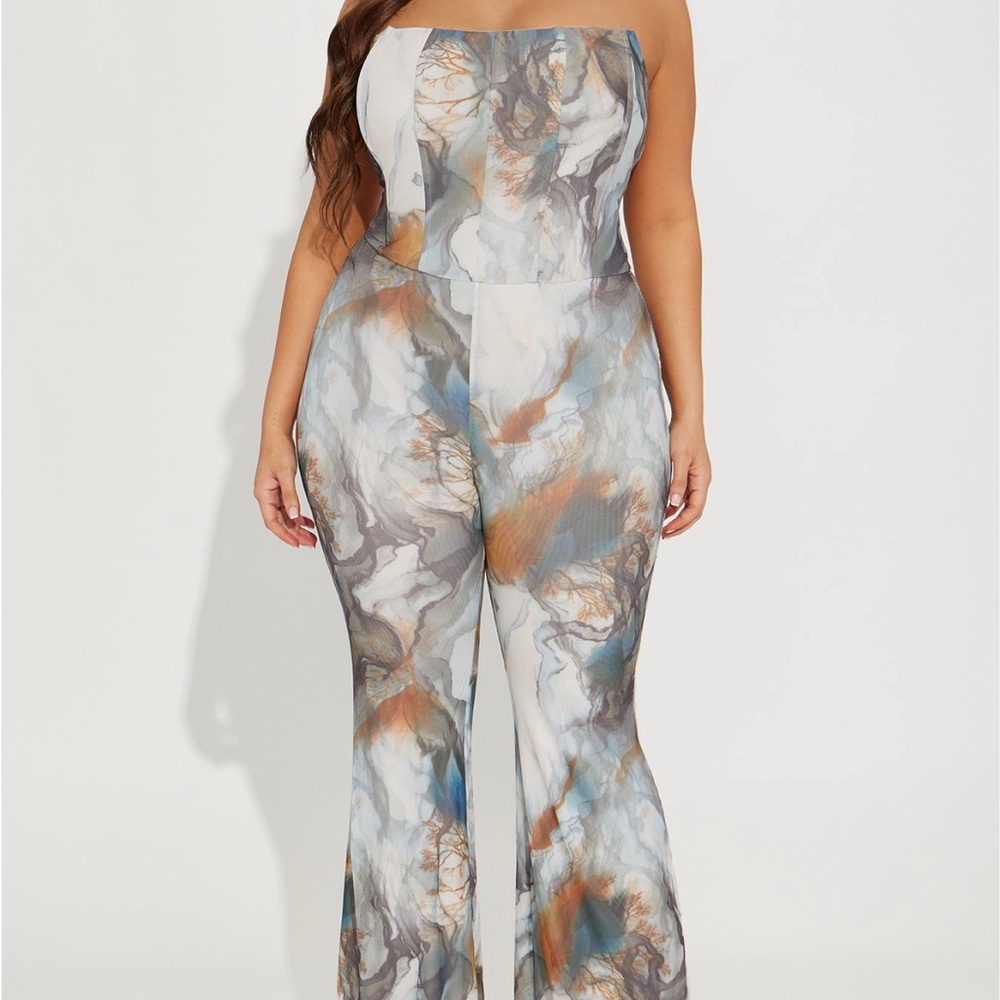 Fashion Nova Multicolor Abstract Jumpsuit